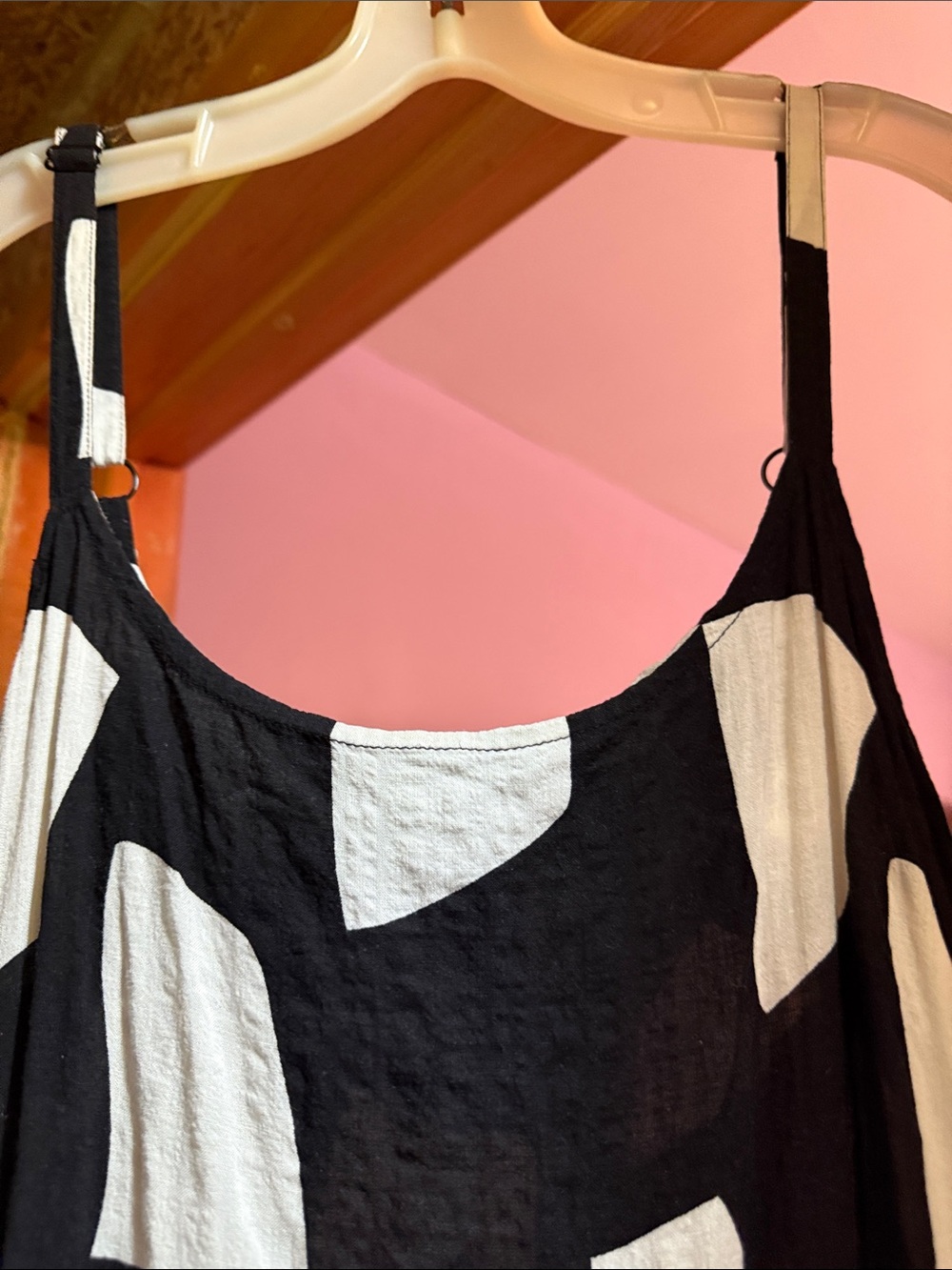 Black and White Abstract Print Maxi Dress - Picture 5 of 5
